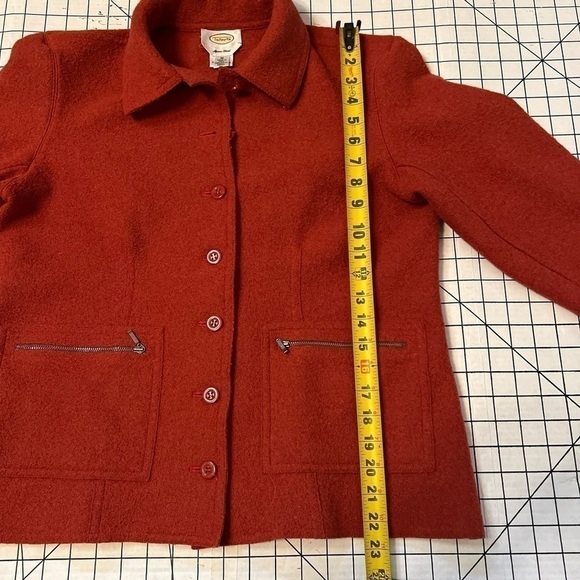 Talbots Womens Sz M Coat Jacket Rust Alpaca Wool Blend Button Front Pockets. - Picture 7 of 8